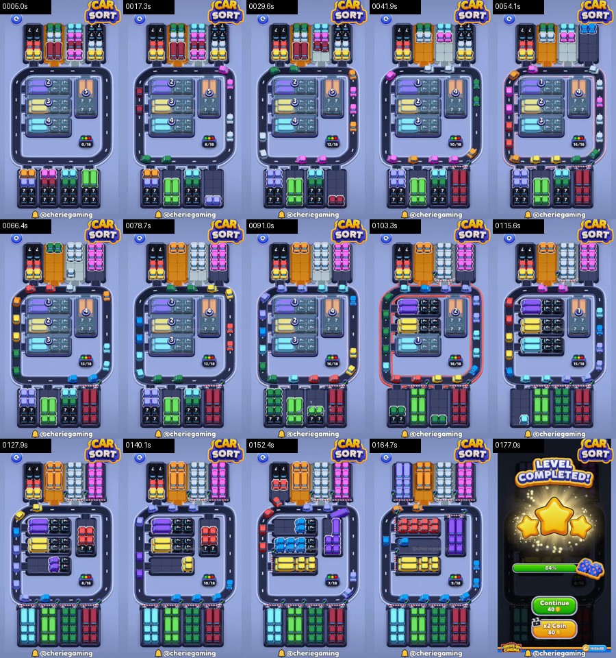 Car Sort: Color Puzzle Level 392 route reference