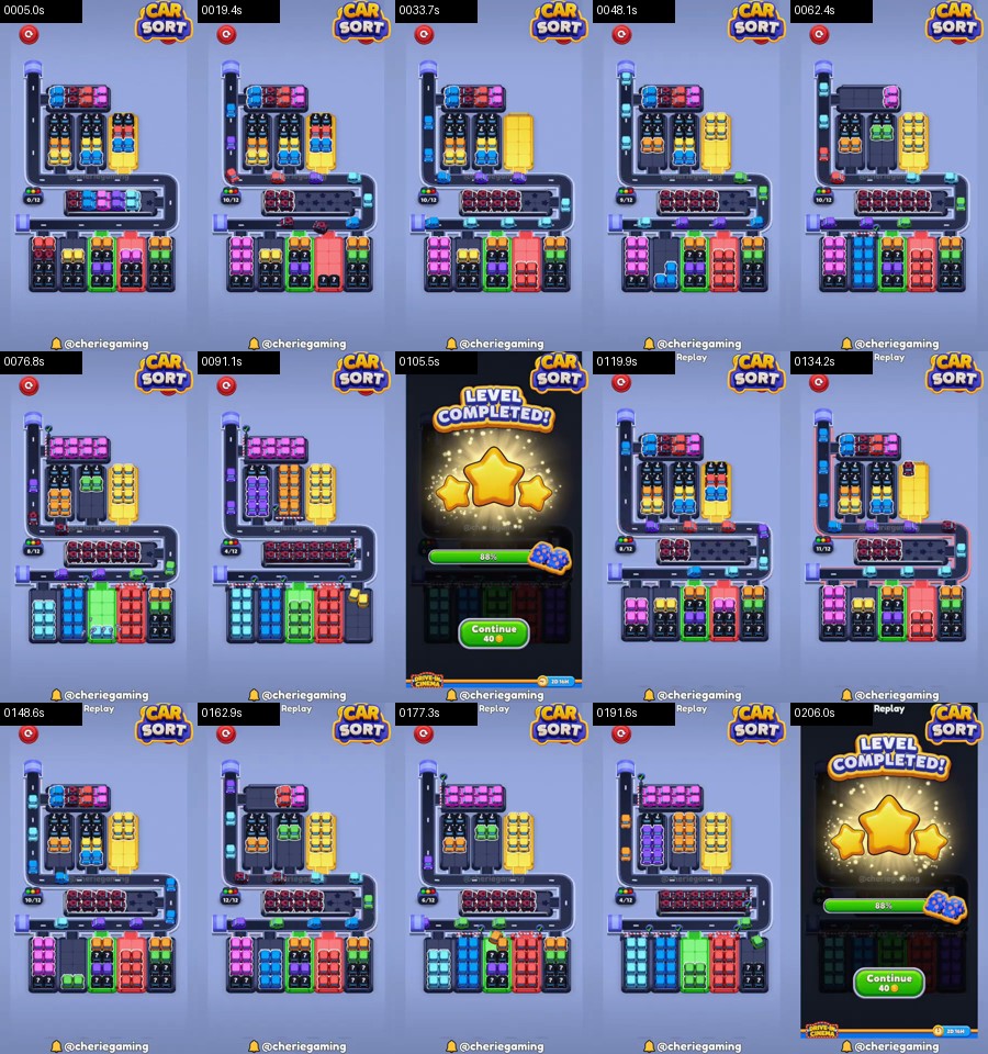 Car Sort: Color Puzzle Level 394 route reference