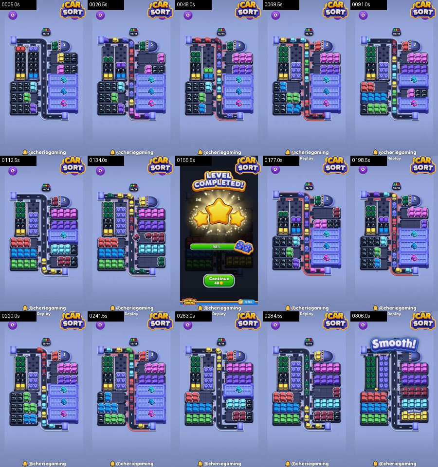 Car Sort: Color Puzzle Level 399 route reference