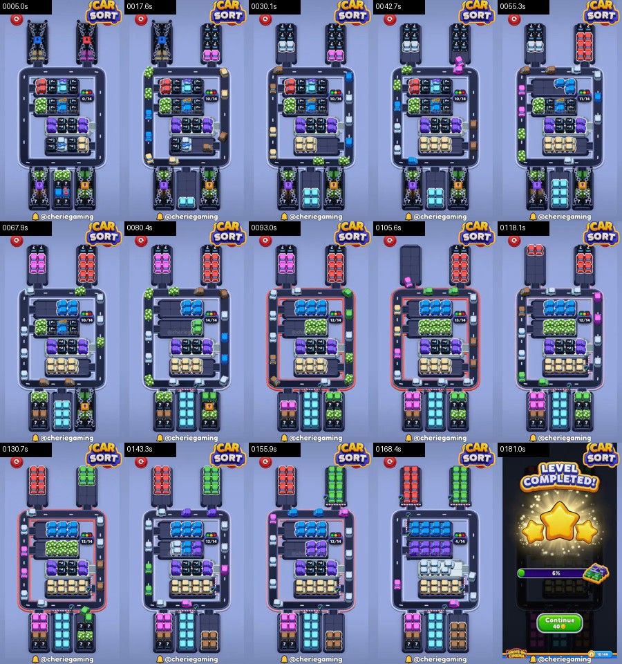 Car Sort: Color Puzzle Level 404 route reference