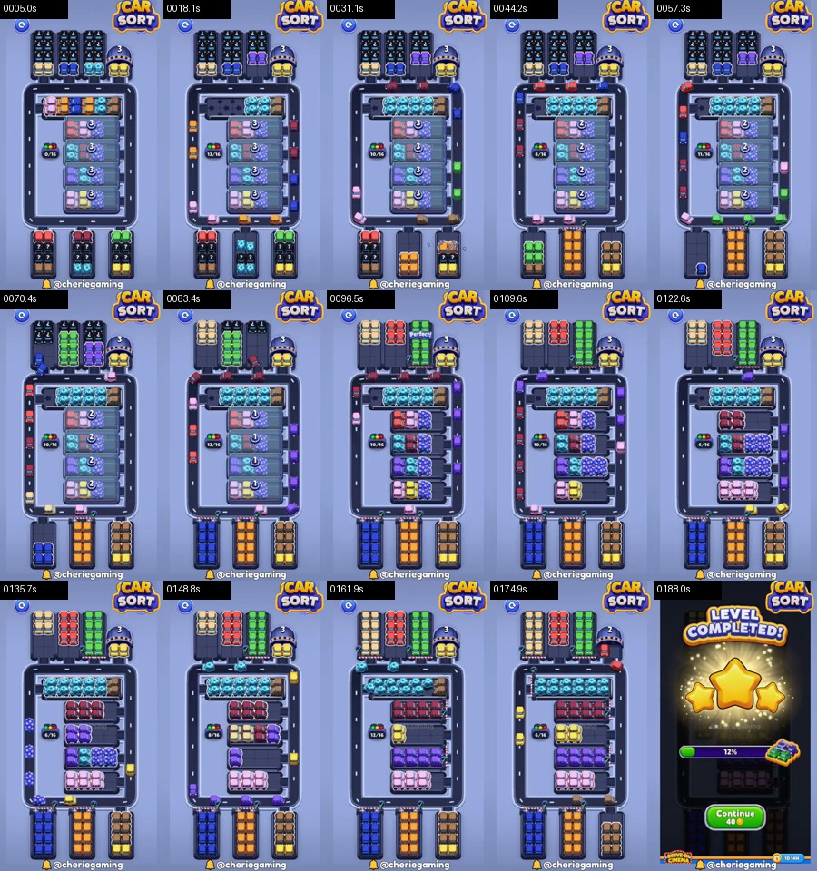 Car Sort: Color Puzzle Level 407 route reference