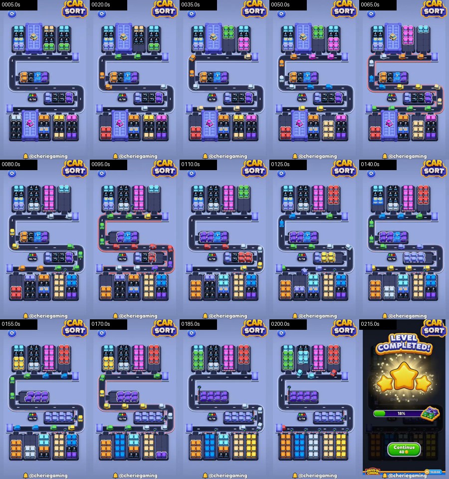 Car Sort: Color Puzzle Level 410 route reference
