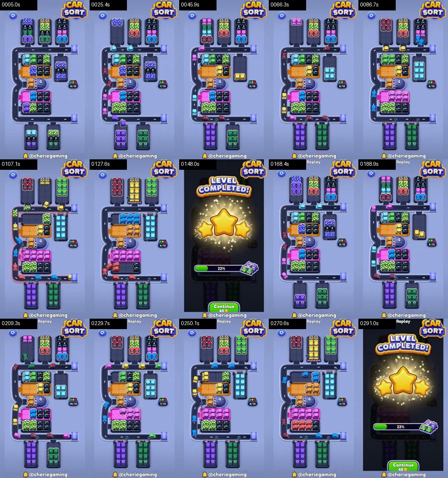 Car Sort: Color Puzzle Level 412 route reference