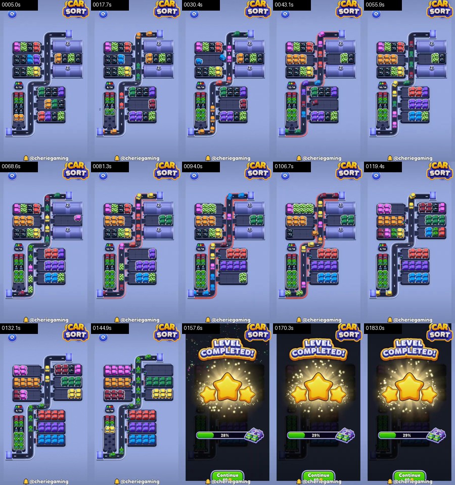 Car Sort: Color Puzzle Level 415 route reference