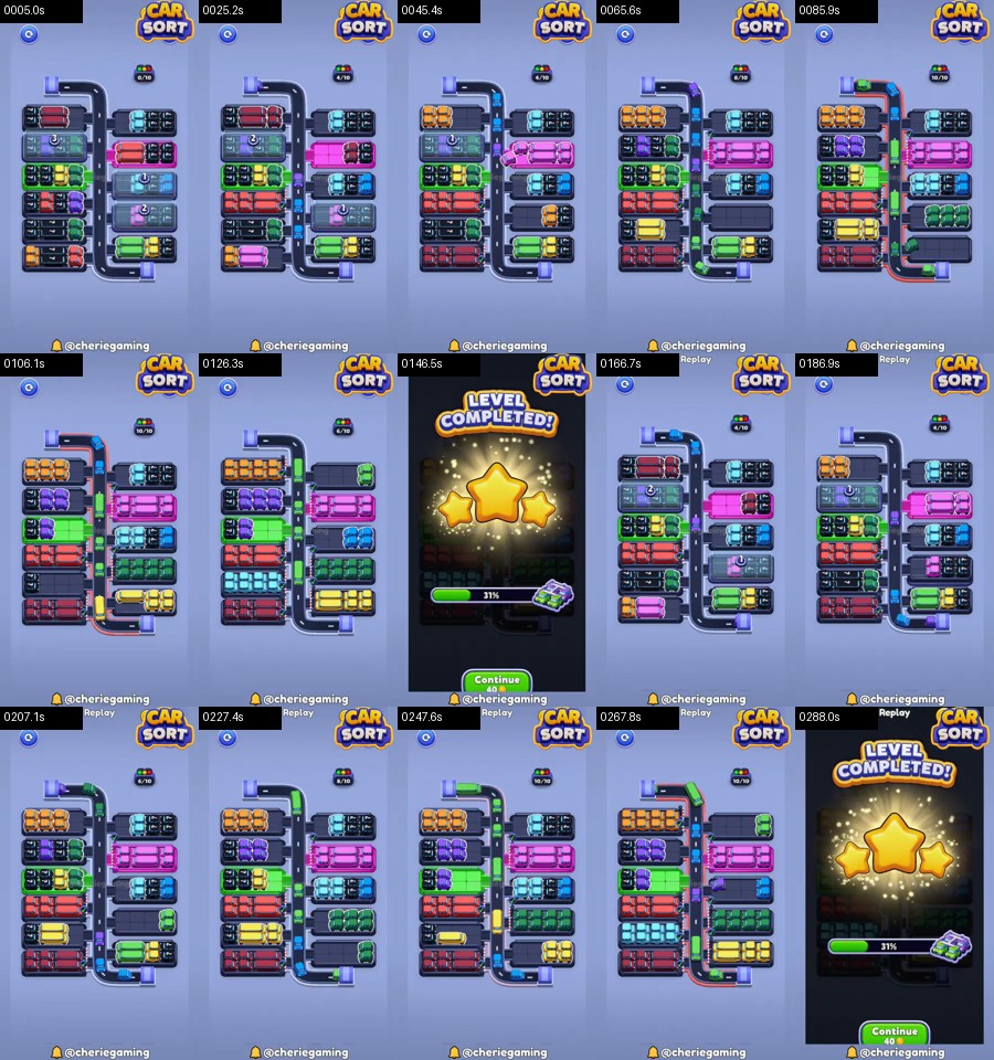 Car Sort: Color Puzzle Level 416 route reference