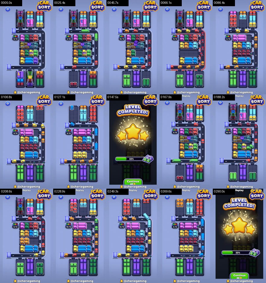Car Sort: Color Puzzle Level 417 route reference