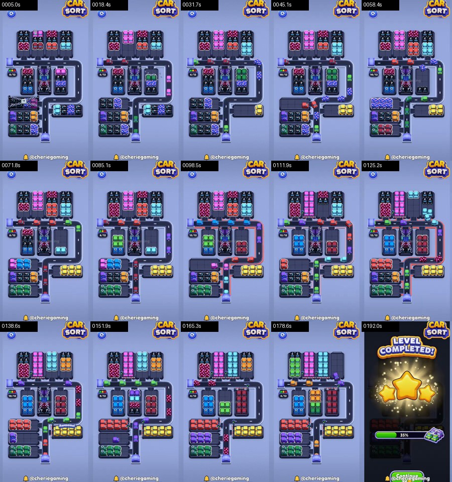 Car Sort: Color Puzzle Level 418 route reference