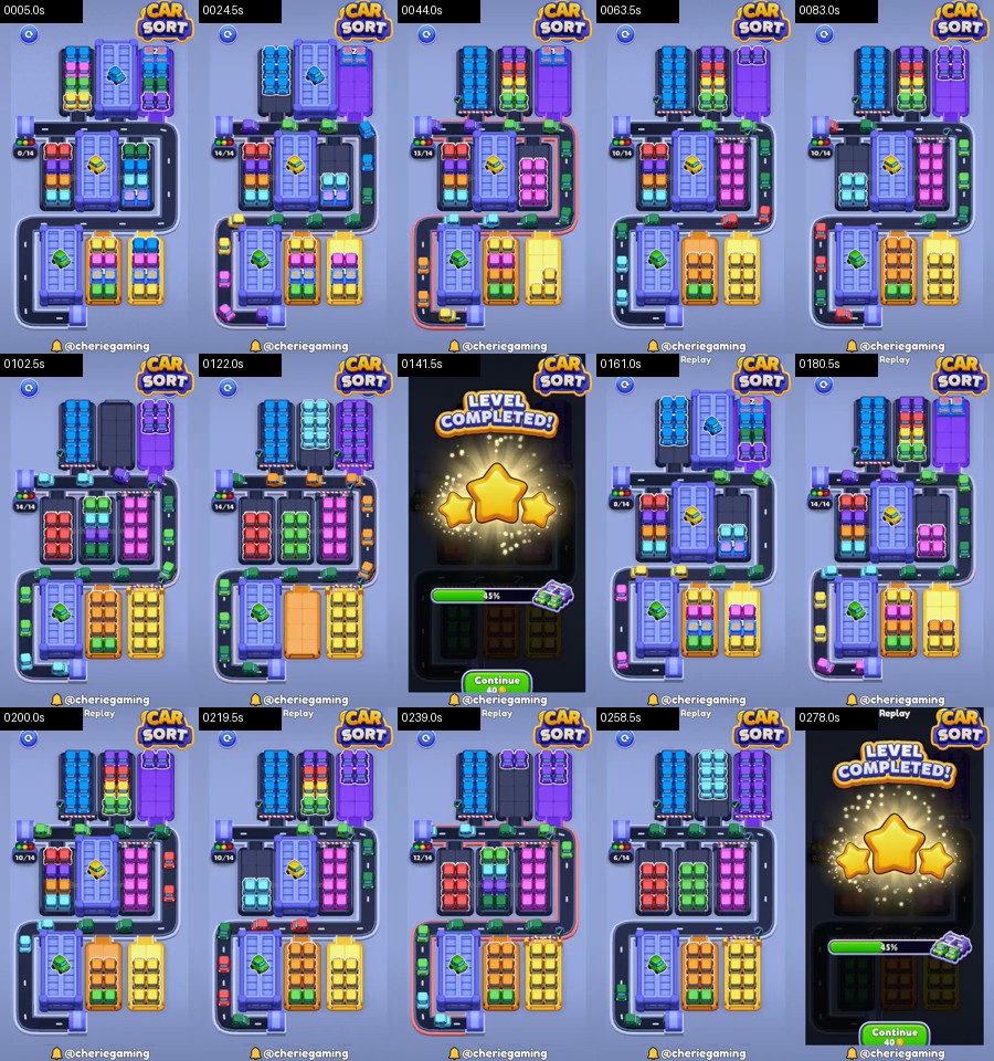 Car Sort: Color Puzzle Level 423 route reference