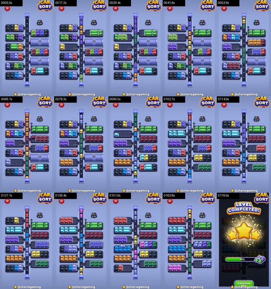 Car Sort: Color Puzzle Level 424 route reference