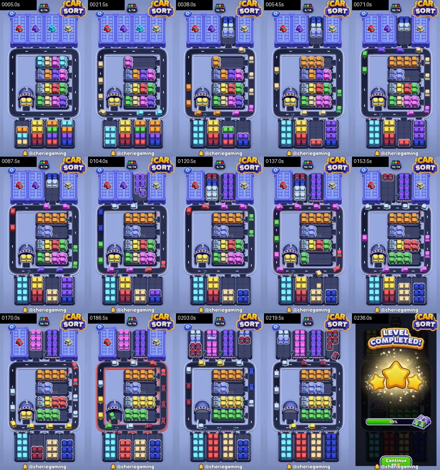 Car Sort: Color Puzzle Level 425 route reference
