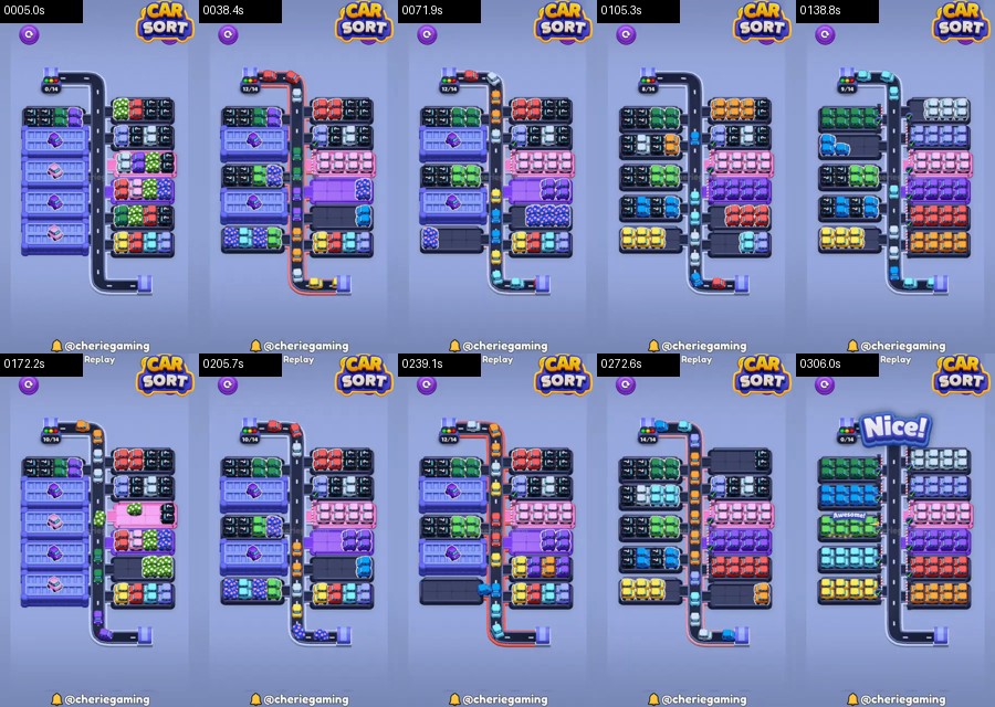 Car Sort: Color Puzzle Level 439 route reference