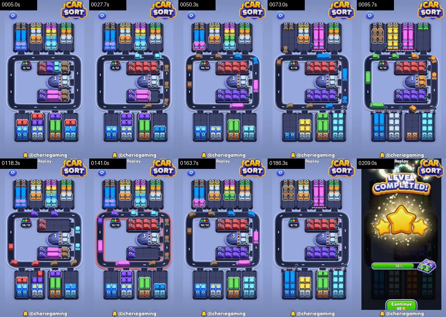 Car Sort: Color Puzzle Level 440 route reference