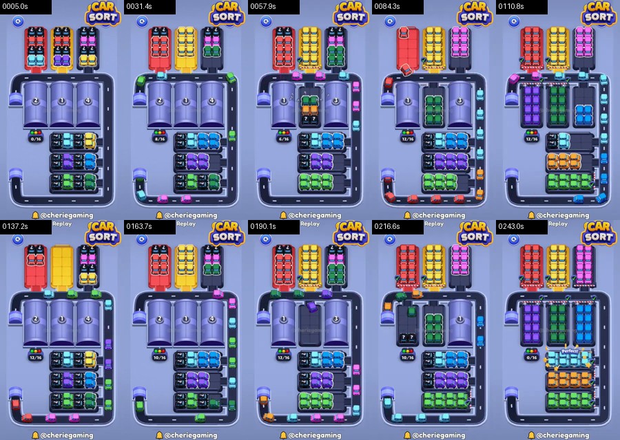Car Sort: Color Puzzle Level 441 route reference