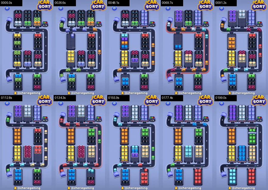 Car Sort: Color Puzzle Level 442 route reference