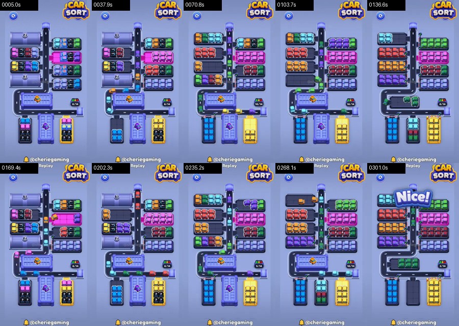 Car Sort: Color Puzzle Level 443 route reference