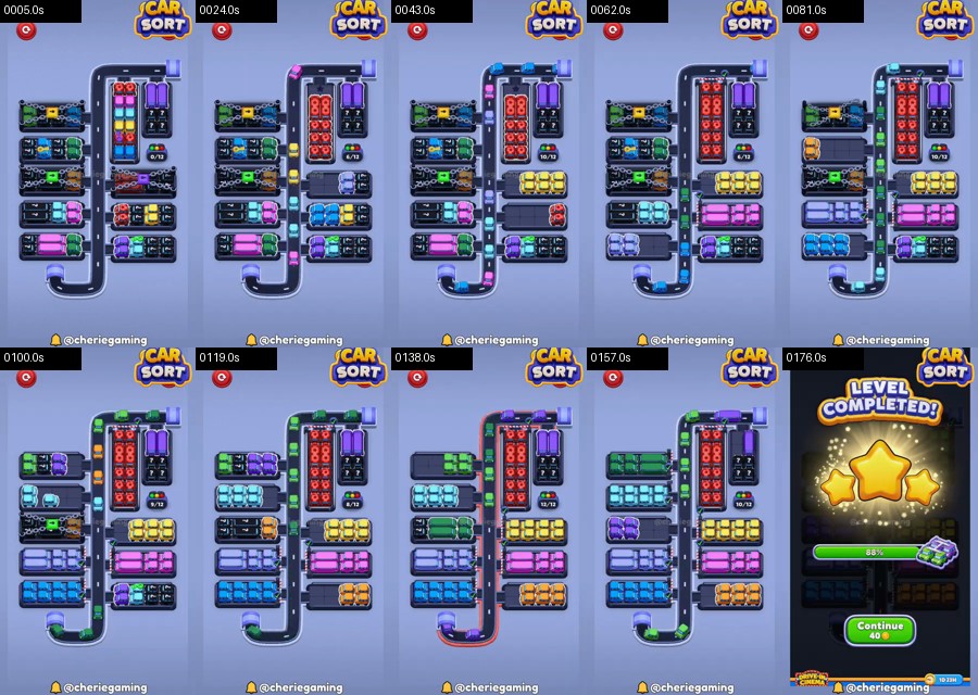 Car Sort: Color Puzzle Level 444 route reference
