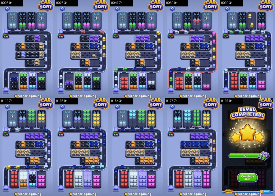 Car Sort: Color Puzzle Level 446 route reference