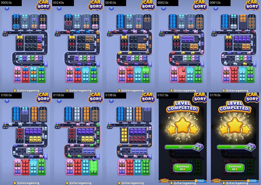 Car Sort: Color Puzzle Level 447 route reference