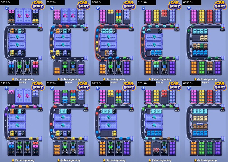 Car Sort: Color Puzzle Level 448 route reference