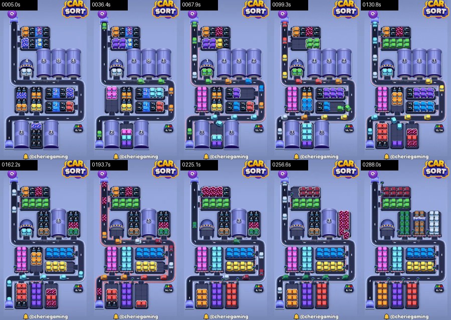 Car Sort: Color Puzzle Level 449 route reference