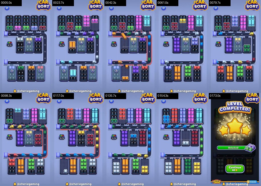 Car Sort: Color Puzzle Level 450 route reference