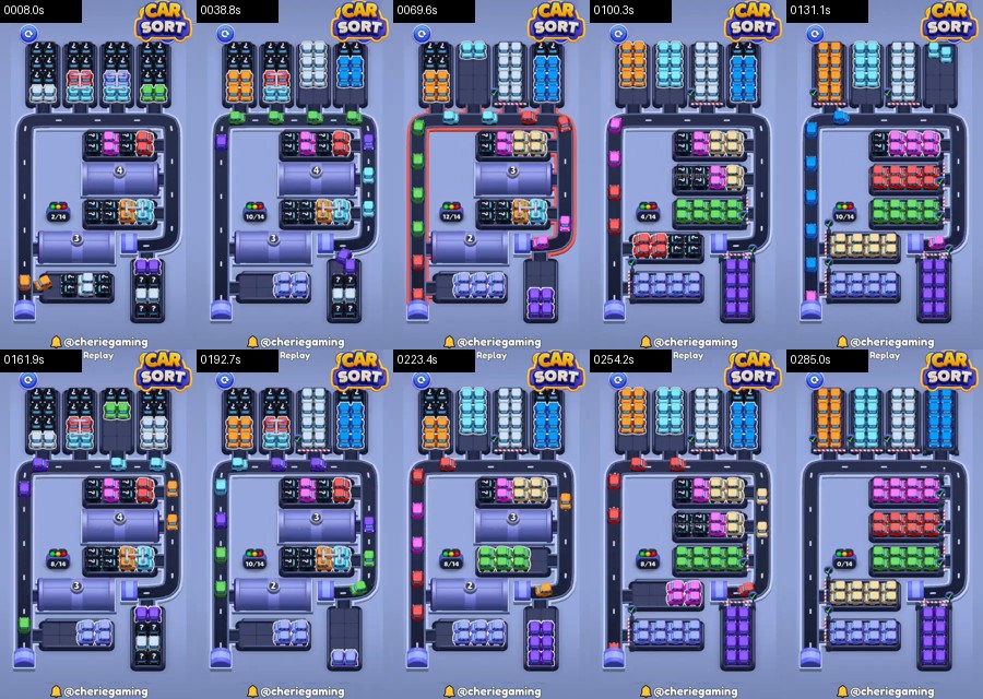 Car Sort: Color Puzzle Level 456 route reference