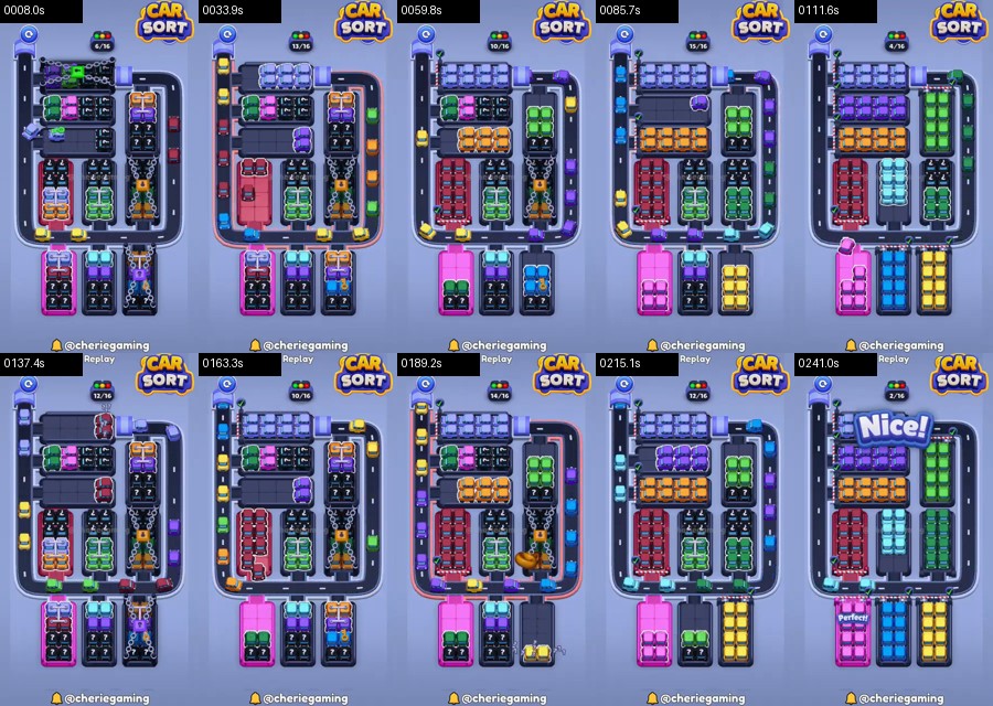 Car Sort: Color Puzzle Level 457 route reference