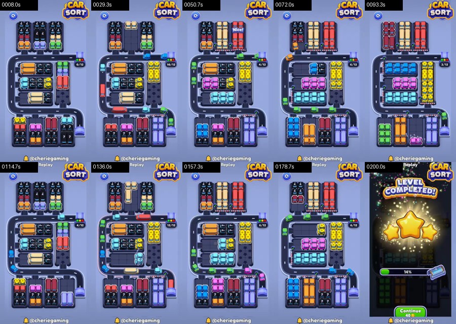 Car Sort: Color Puzzle Level 458 route reference