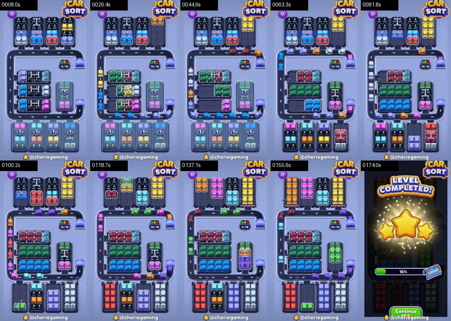 Car Sort: Color Puzzle Level 459 route reference