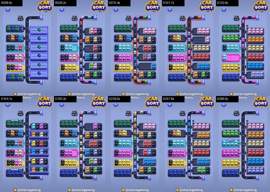 Car Sort: Color Puzzle Level 460 route reference