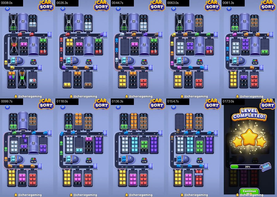 Car Sort: Color Puzzle Level 461 route reference