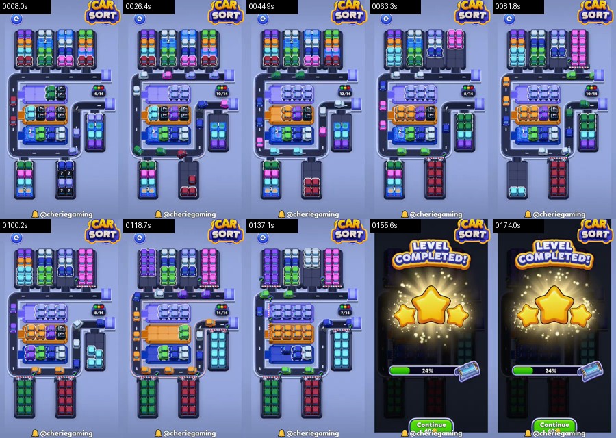 Car Sort: Color Puzzle Level 463 route reference