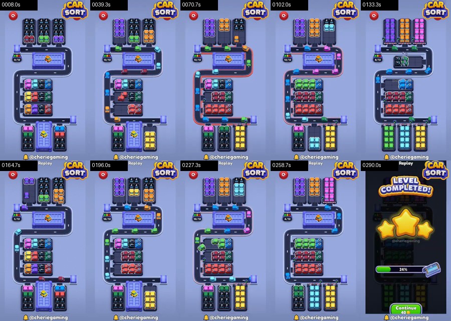 Car Sort: Color Puzzle Level 464 route reference