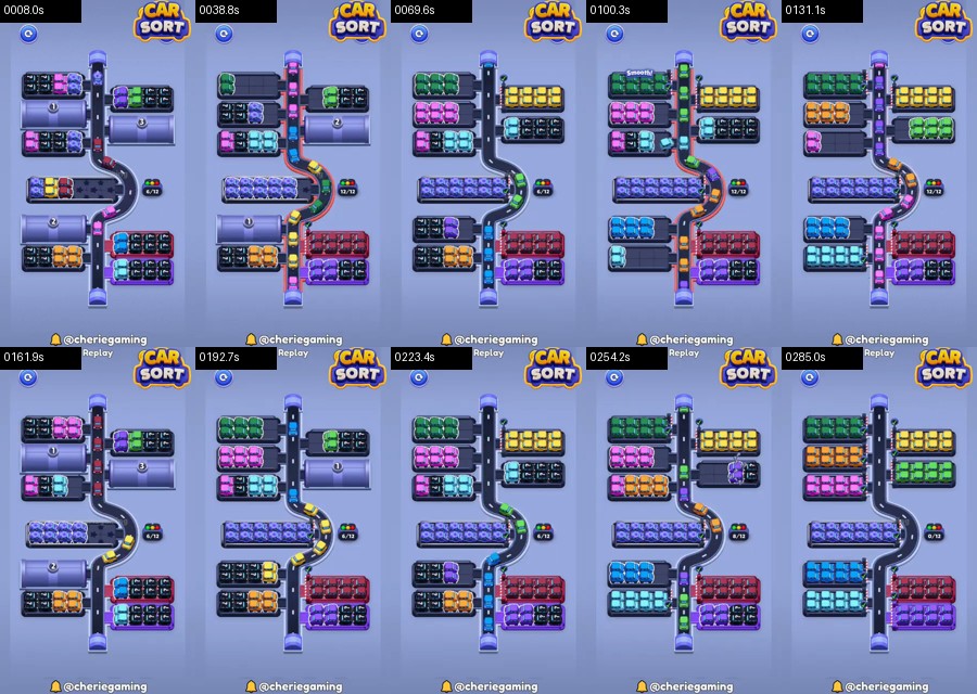 Car Sort: Color Puzzle Level 466 route reference