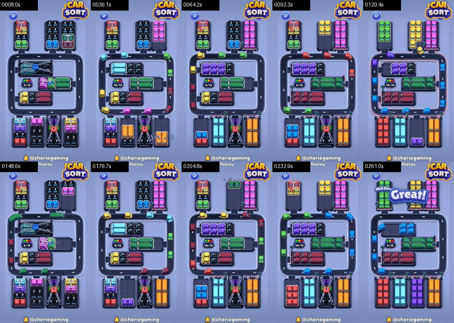 Car Sort: Color Puzzle Level 468 route reference