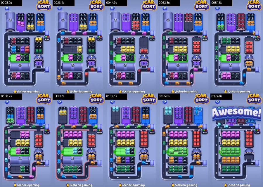Car Sort: Color Puzzle Level 470 route reference