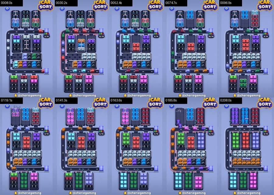 Car Sort: Color Puzzle Level 471 route reference