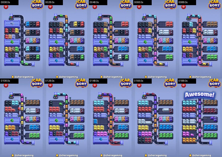Car Sort: Color Puzzle Level 474 route reference
