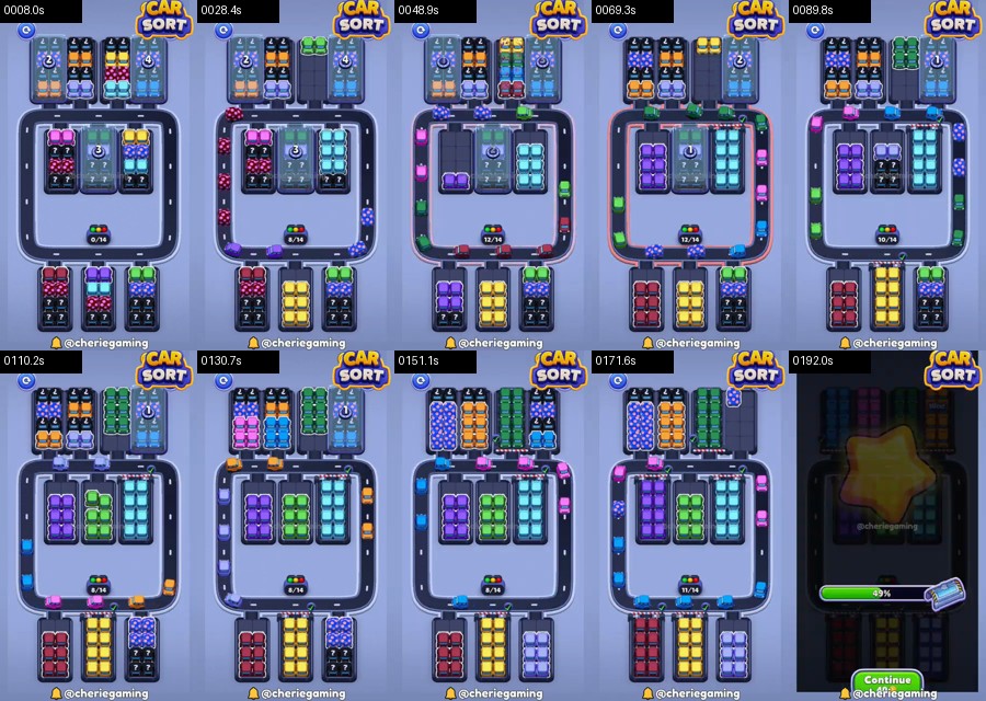Car Sort: Color Puzzle Level 476 route reference