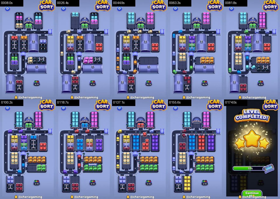 Car Sort: Color Puzzle Level 477 route reference
