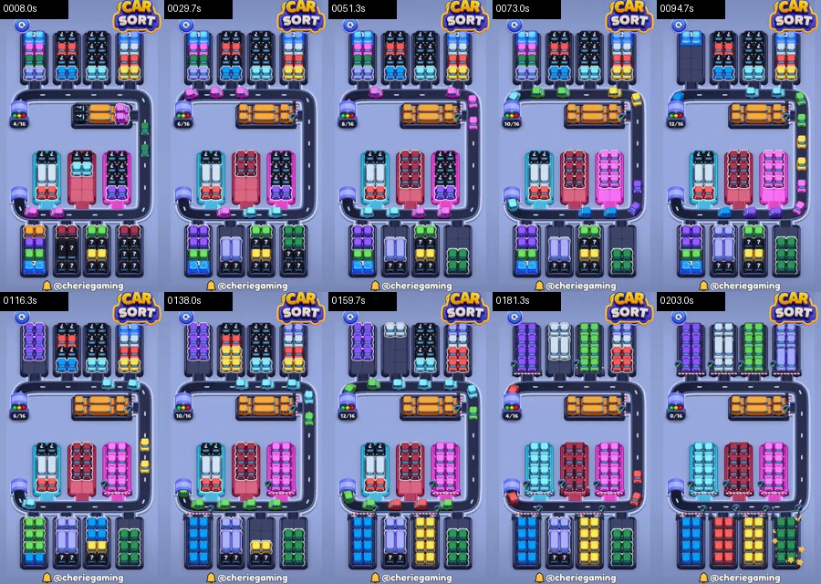 Car Sort: Color Puzzle Level 482 route reference