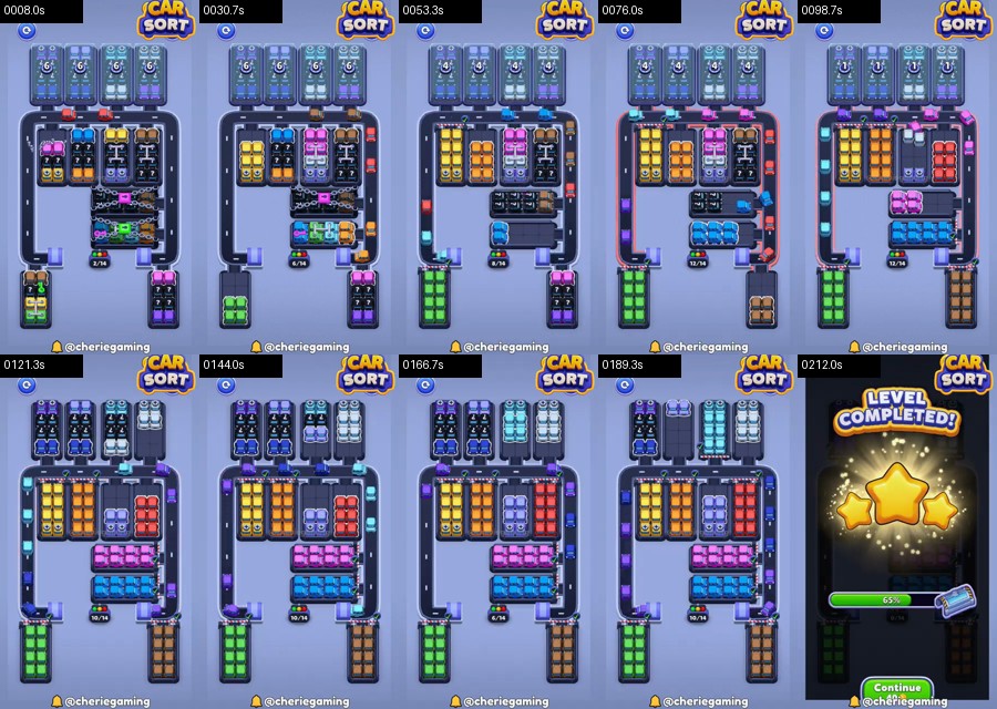 Car Sort: Color Puzzle Level 483 route reference