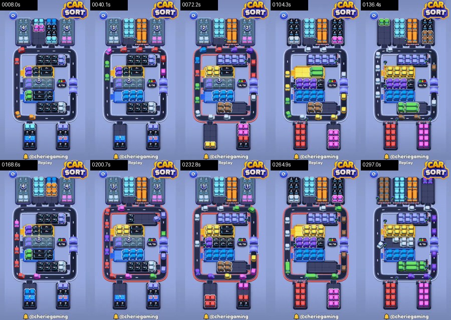 Car Sort: Color Puzzle Level 490 route reference