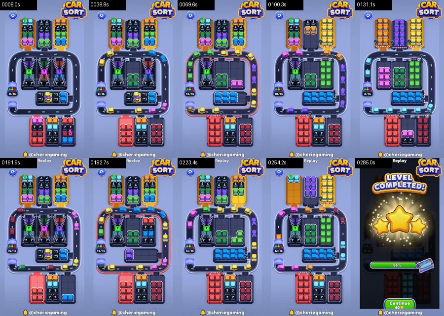Car Sort: Color Puzzle Level 493 route reference