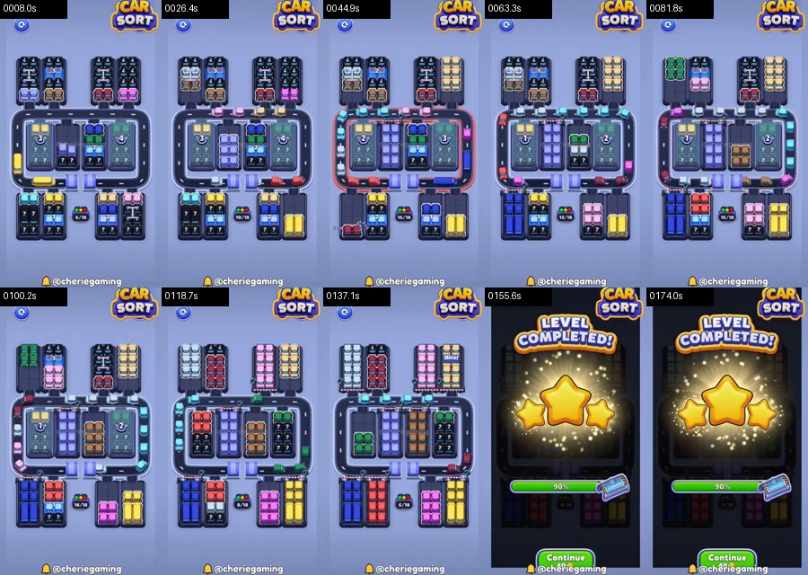 Car Sort: Color Puzzle Level 495 route reference