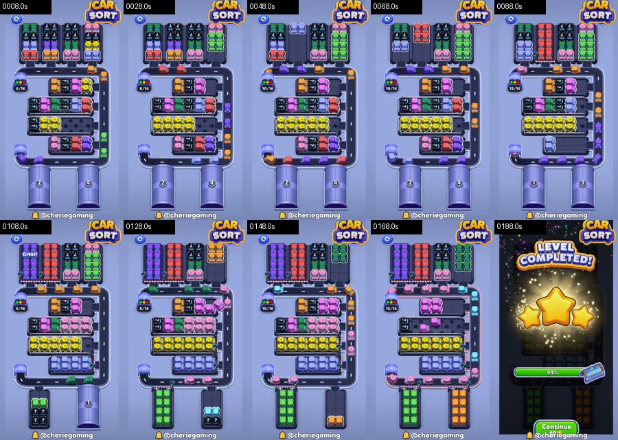 Car Sort: Color Puzzle Level 497 route reference
