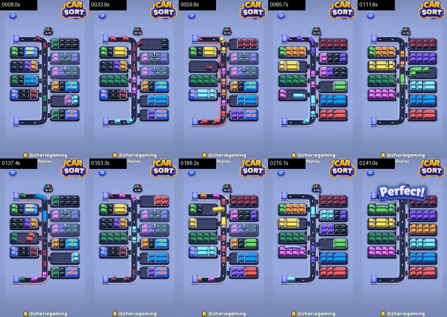 Car Sort: Color Puzzle Level 500 route reference