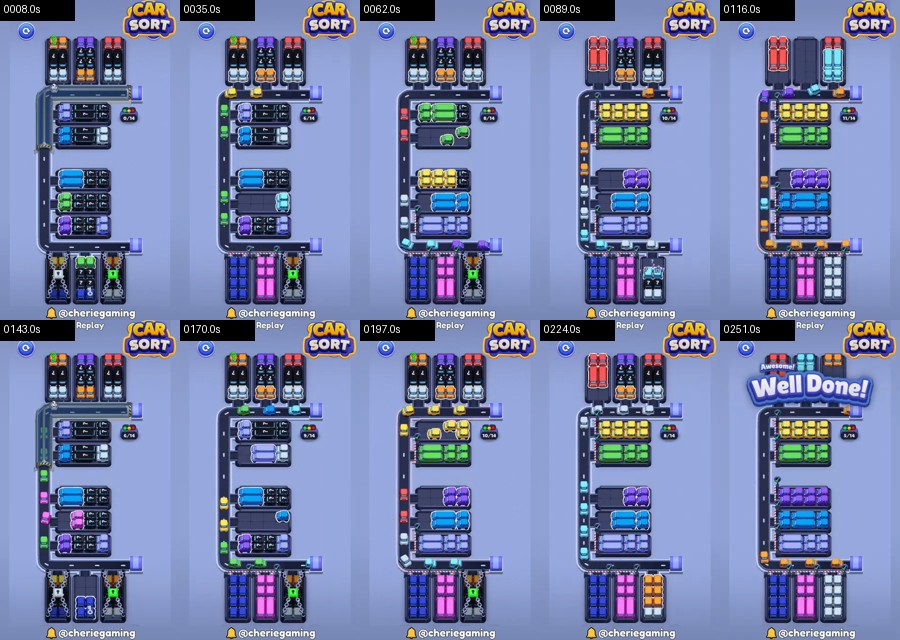 Car Sort: Color Puzzle Level 505 route reference