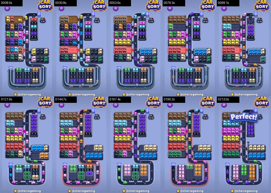 Car Sort: Color Puzzle Level 509 route reference
