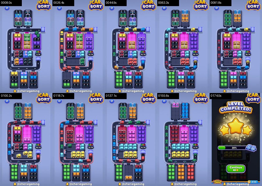 Car Sort: Color Puzzle Level 511 route reference
